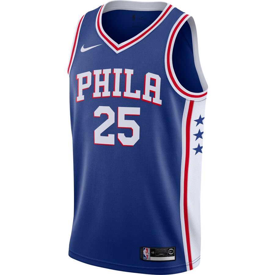 Alternative view of Ben Simmons Philadelphia 76ers 2019/2020 Swingman Jersey - Icon Edition - Royal