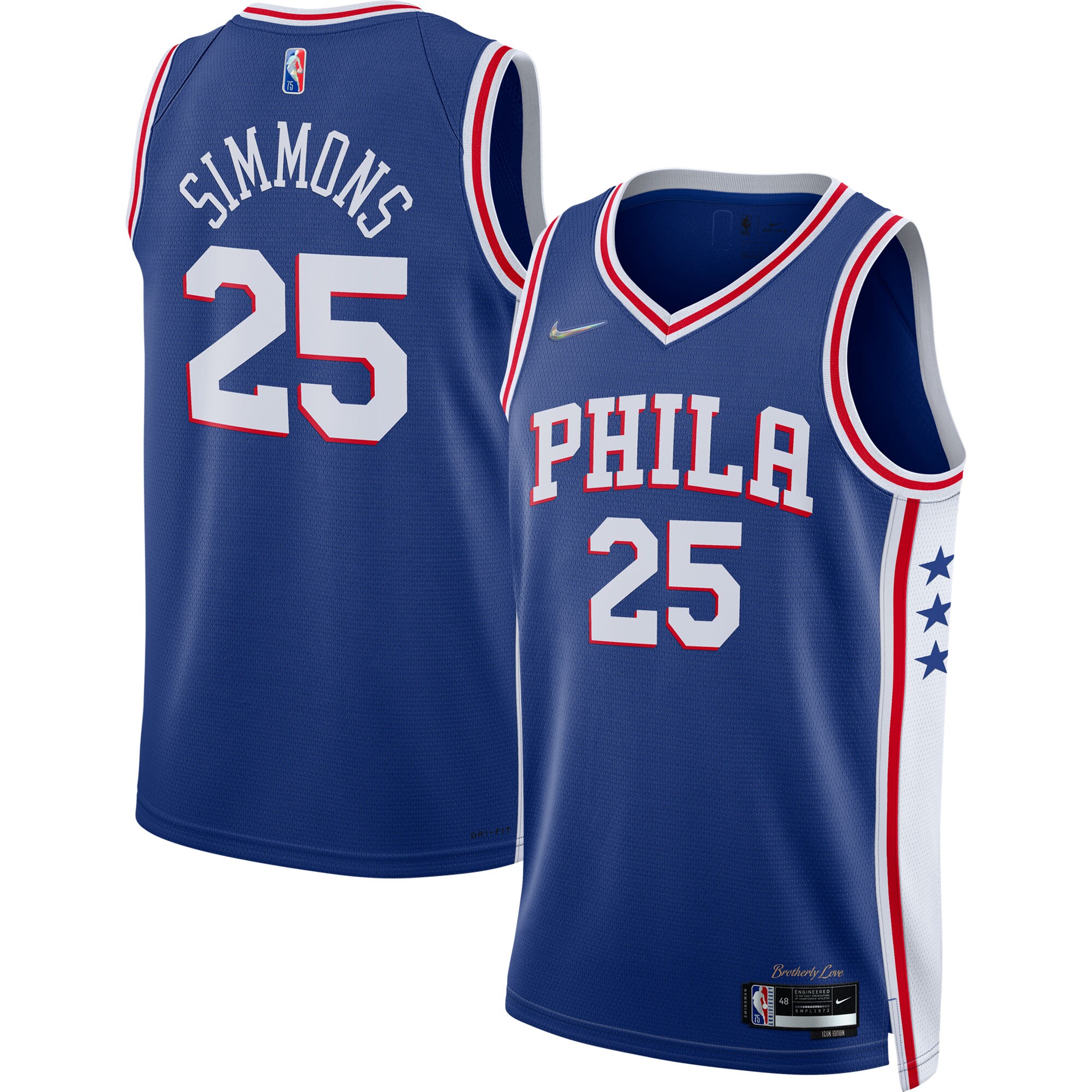 Ben Simmons Philadelphia 76ers 2021/22 Diamond Swingman Jersey – Icon Edition – Royal