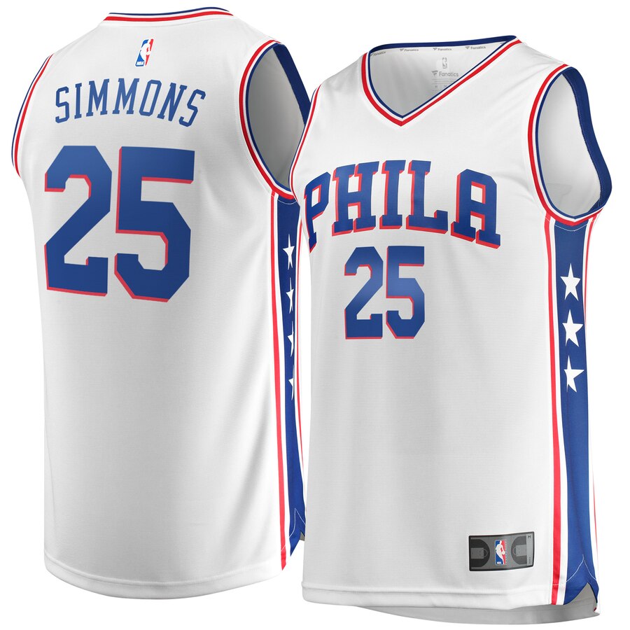Ben Simmons Philadelphia 76ers Fanatics Branded Fast Break Replica Jersey White - Association Edition