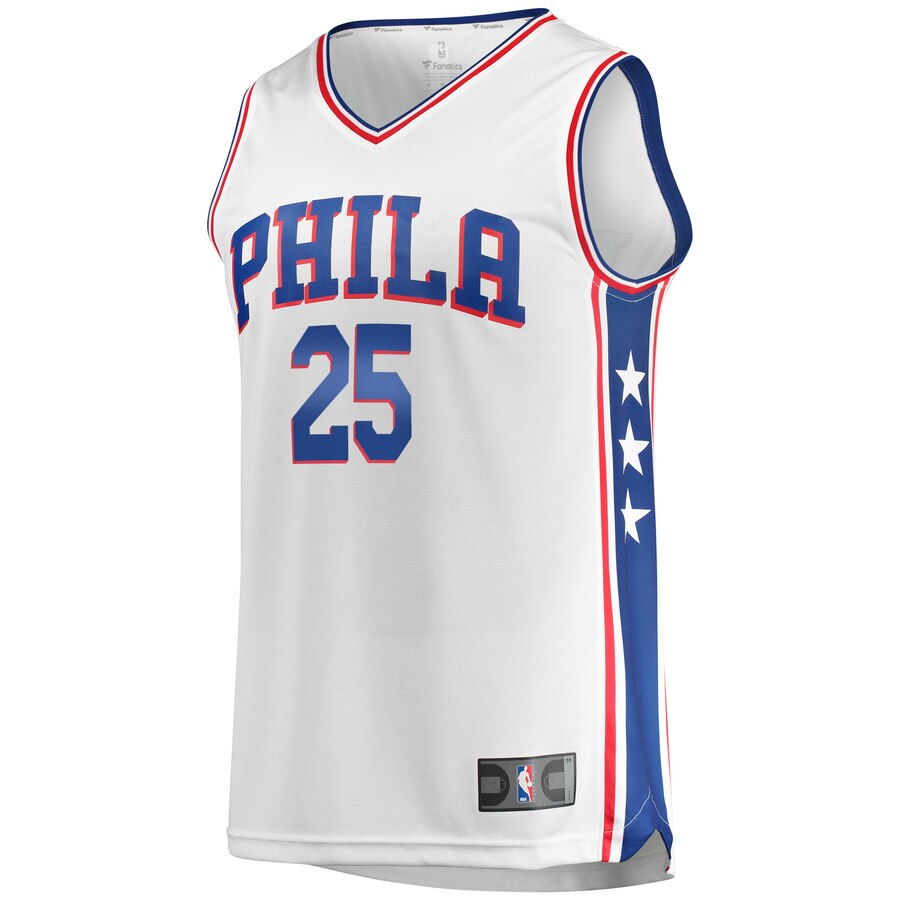 Alternative view of Ben Simmons Philadelphia 76ers Fanatics Branded Fast Break Replica Jersey White - Association Edition