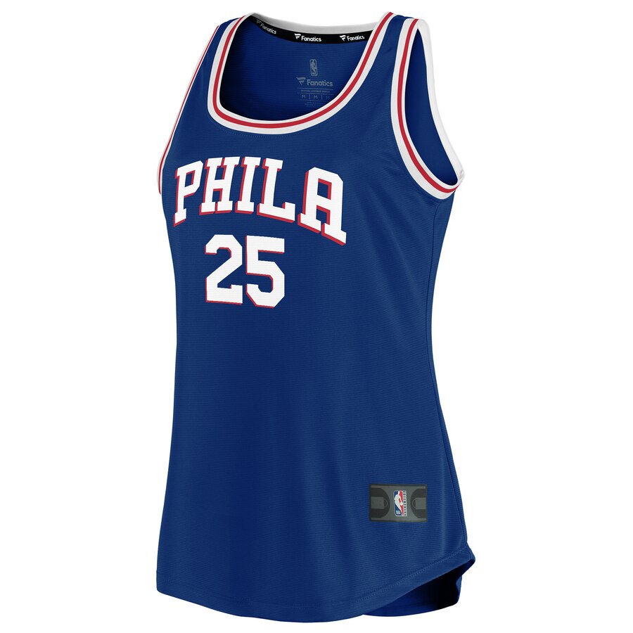 Alternative view of Ben Simmons Philadelphia 76ers Fanatics Branded Women's 2019/20 Fast Break Team Tank Jersey - Icon Edition - Royal