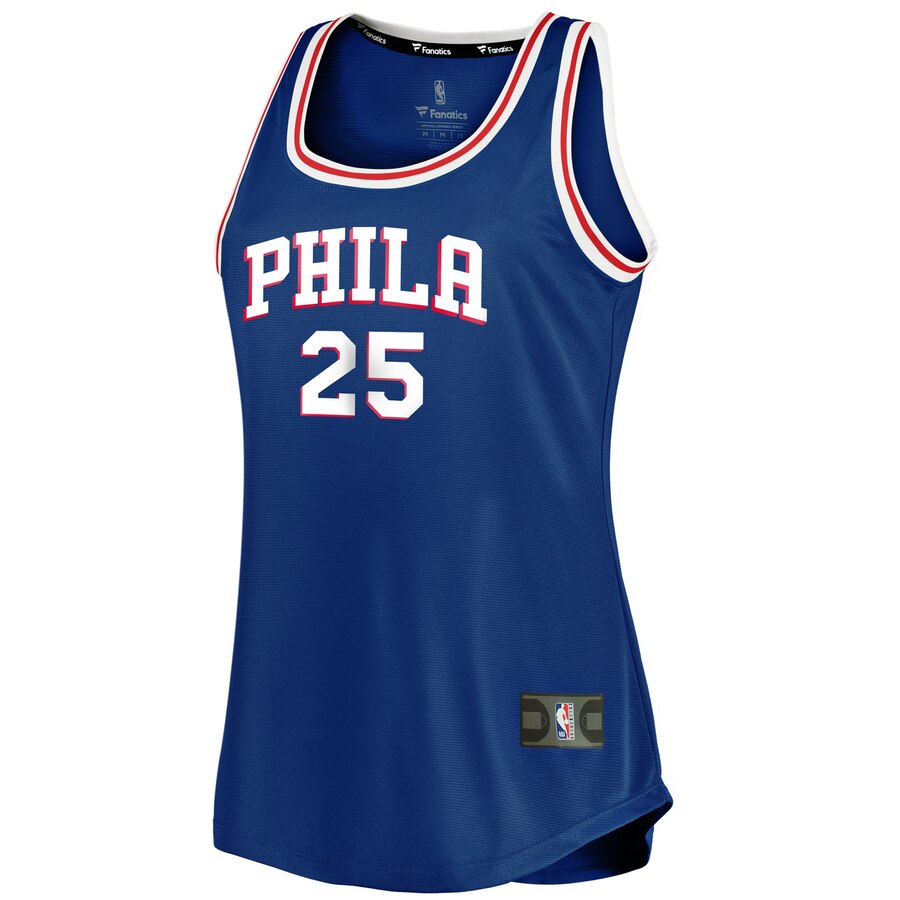Alternative view of Ben Simmons Philadelphia 76ers Fanatics Branded Women's Fast Break Tank Jersey - Icon Edition - Royal
