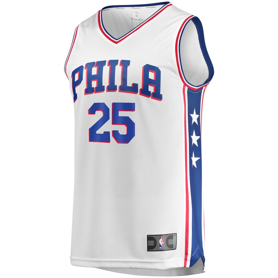 Alternative view of Ben Simmons Philadelphia 76ers Fanatics Branded Youth 2019/20 Fast Break Replica Player Jersey - Association Edition - White