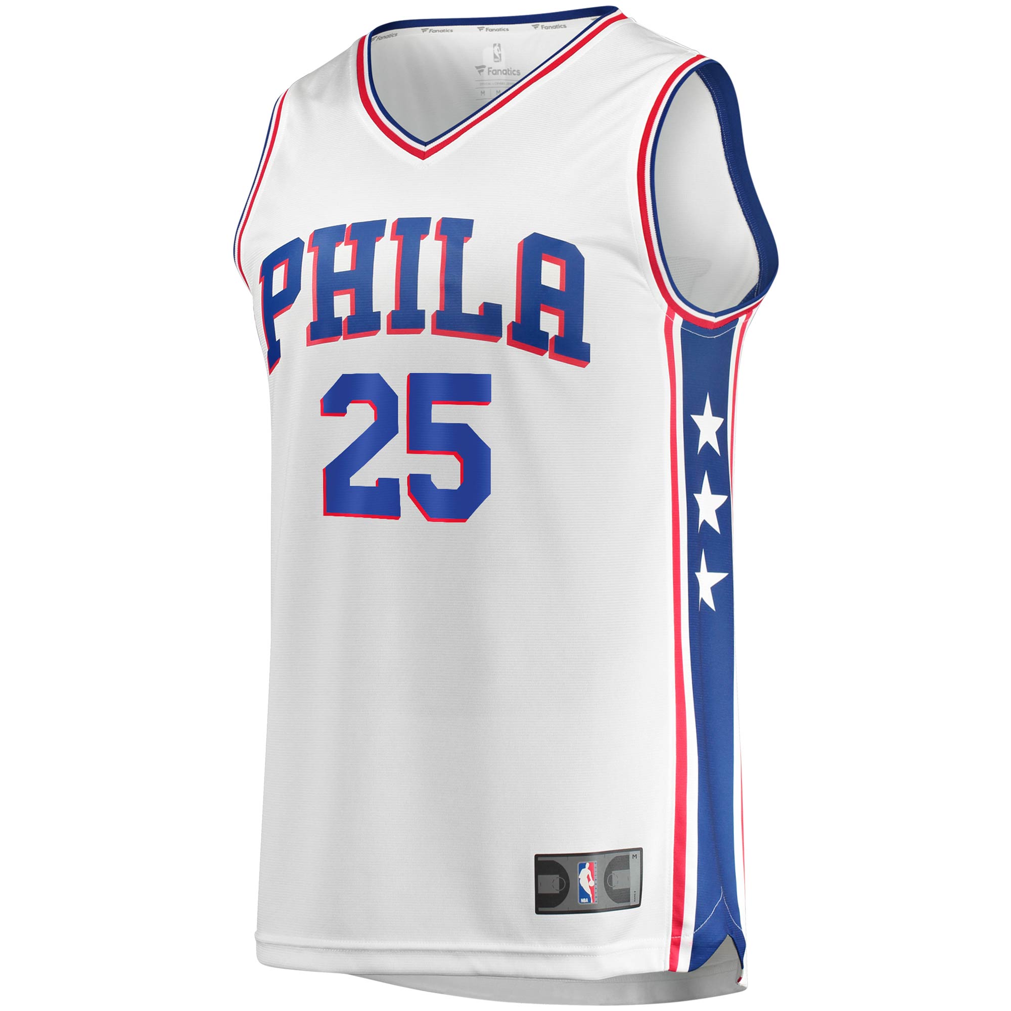 Alternative view of Ben Simmons Philadelphia 76ers Fanatics Youth Fast Break Replica Player Jersey - Association Edition - White