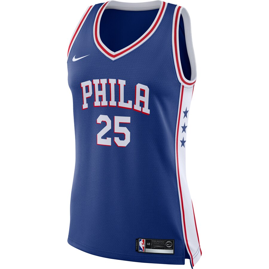 Alternative view of Ben Simmons Philadelphia 76ers Women's Swingman Jersey Royal - Icon Edition