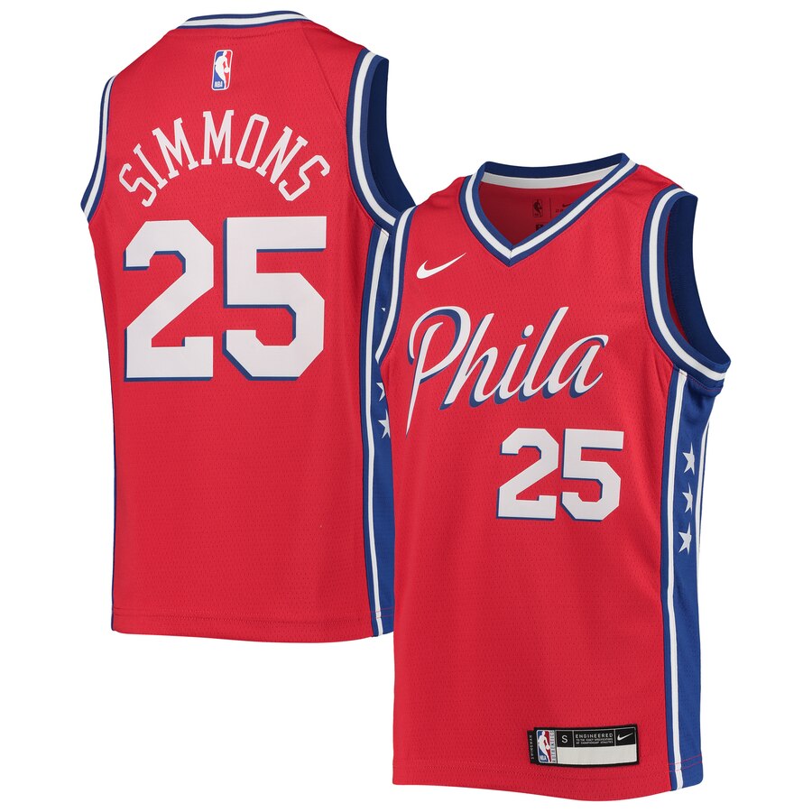 Ben Simmons Philadelphia 76ers Youth Swingman Player Jersey - Statement Edition - Red