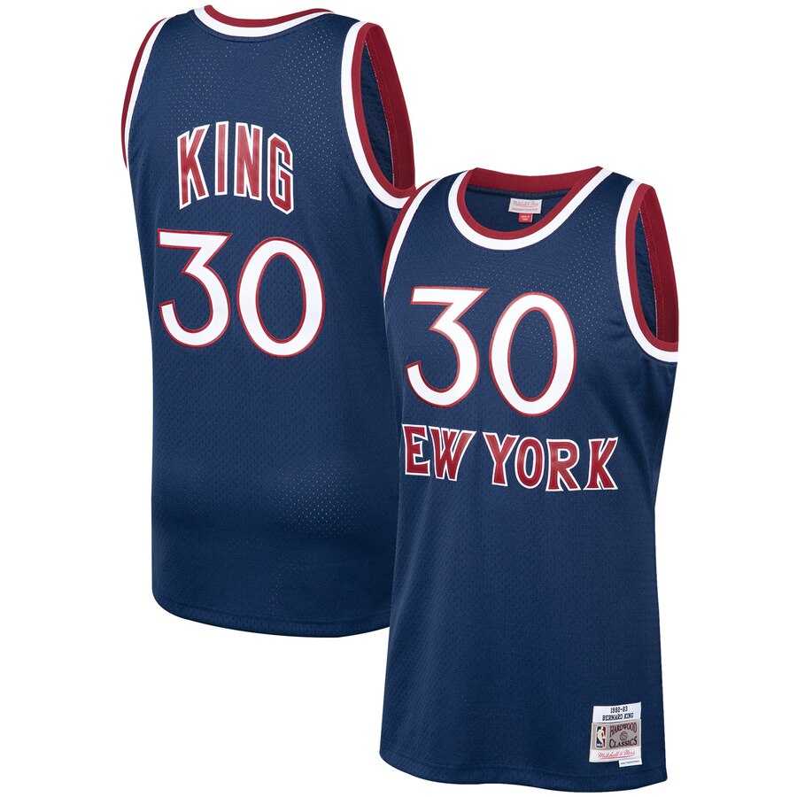 Bernard King New York Knicks Mitchell & Ness 1982-83 Hardwood Classics Swingman Player Jersey - Navy