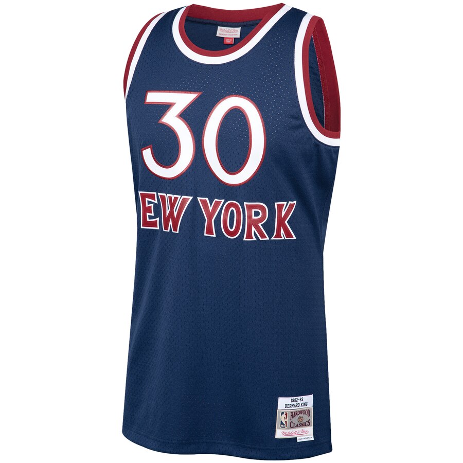 Alternative view of Bernard King New York Knicks Mitchell & Ness 1982-83 Hardwood Classics Swingman Player Jersey - Navy