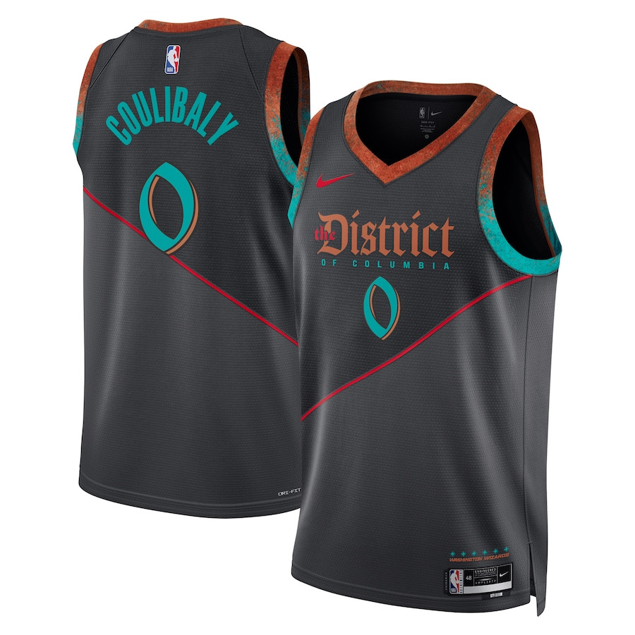 Bilal Coulibaly 0 Washington Wizards 2023/24 City Edition Swingman Jersey - Black - JS295 