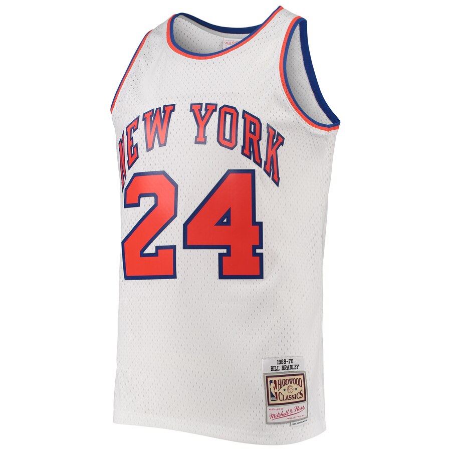 Alternative view of Bill Bradley New York Knicks Mitchell & Ness Hardwood Classics Swingman Jersey - White