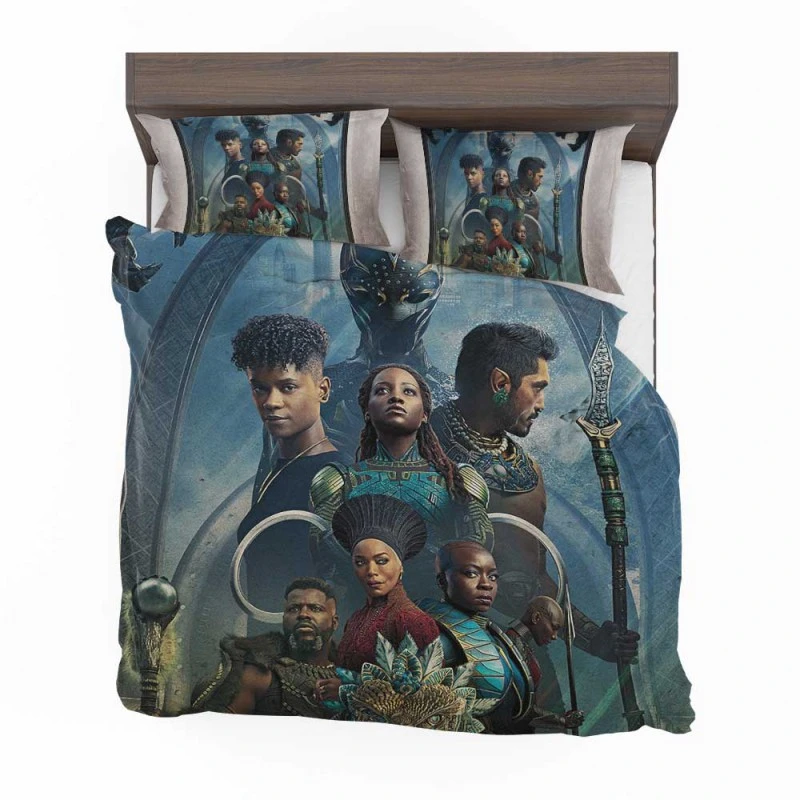 Alternative view of Black Panther Wakanda Forever Michael B Jordan Movie Bedding Set - Custom Bedding Set