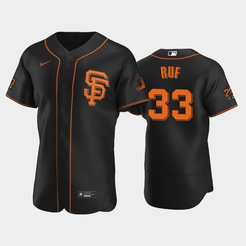 Black San Francisco Giants 33 Darin Ruf Alternate Jersey Jersey 