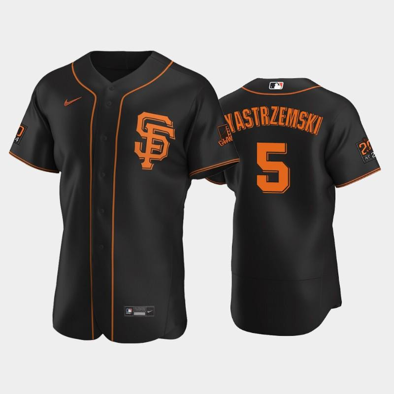 Black San Francisco Giants 5 Mike Yastrzemski Alternate Jersey Jersey 