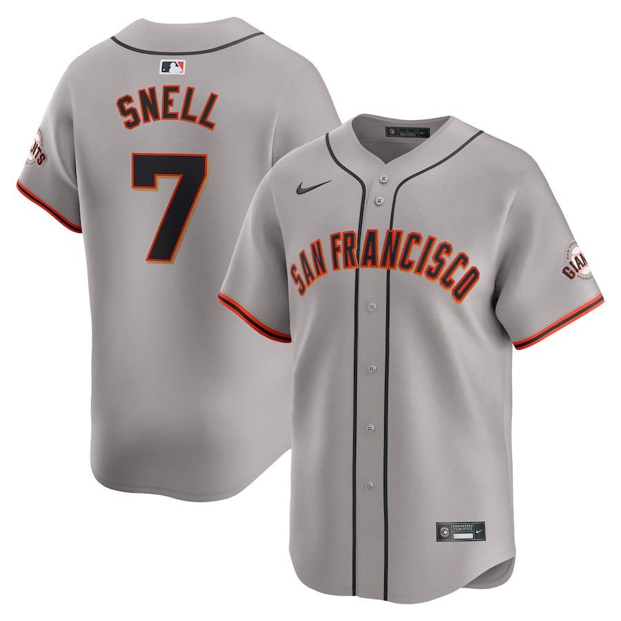 Blake Snell 7 San Francisco Giants Away Limited Men Jersey - Gray 