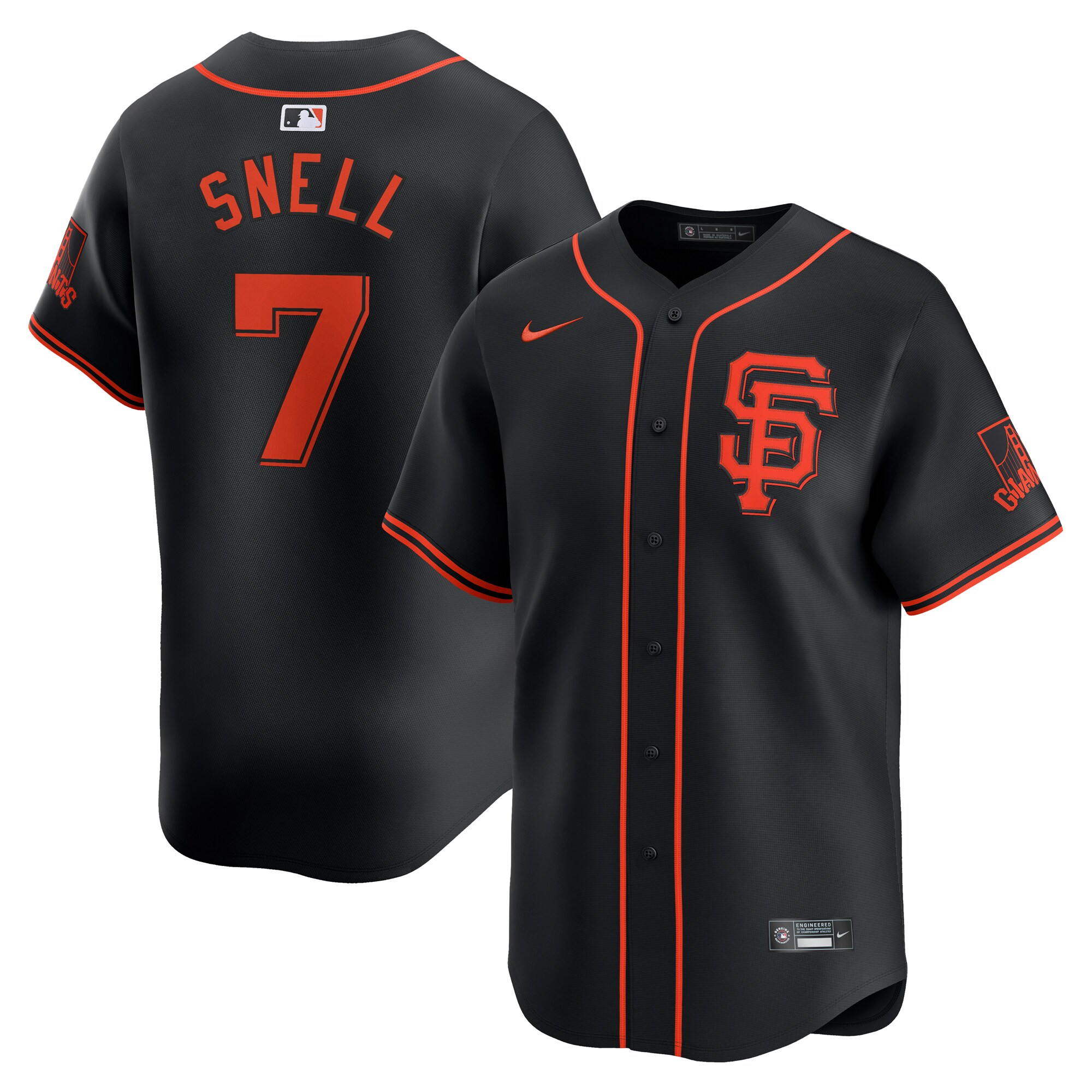 Blake Snell San Francisco Giants Alternate Limited Jersey - Black