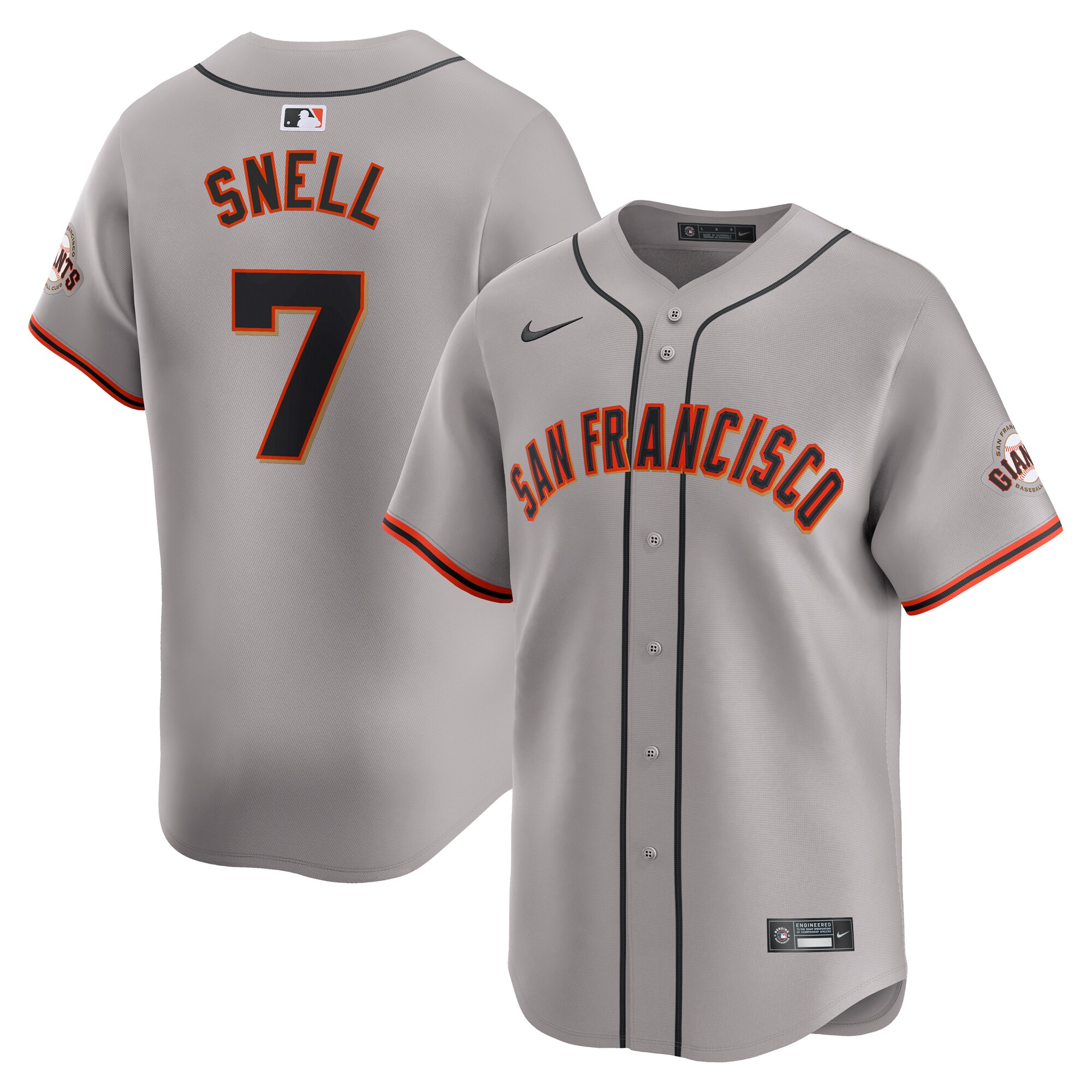 Blake Snell San Francisco Giants Away Limited Jersey - Gray