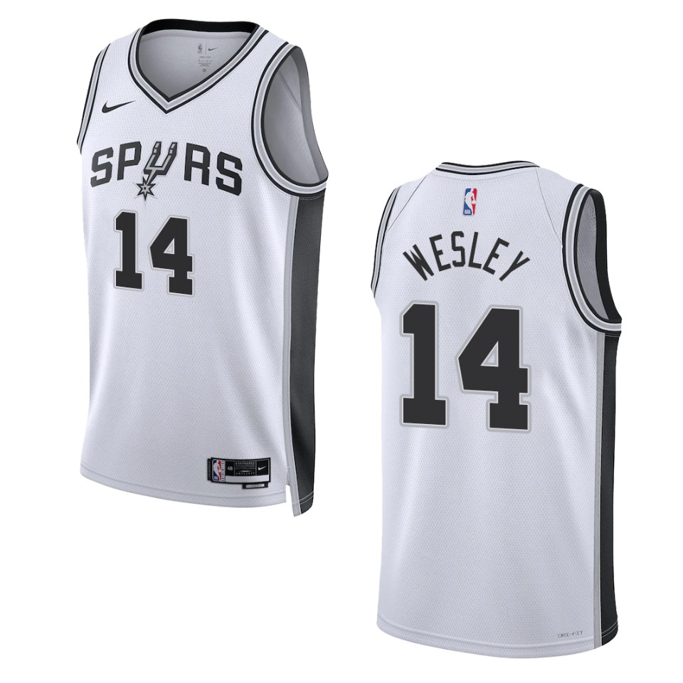 Blake Wesley Association Edition San Antonio Spurs 2022-23 White Swingman Jersey