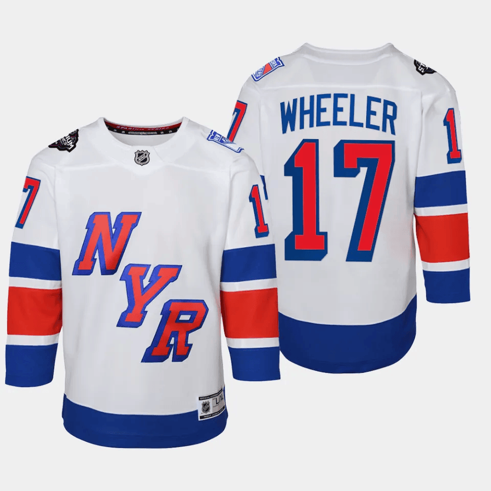 Blake Wheeler 17 New York Rangers 2024 NHL YOUTH Stadium Series Jersey - White - JS608 