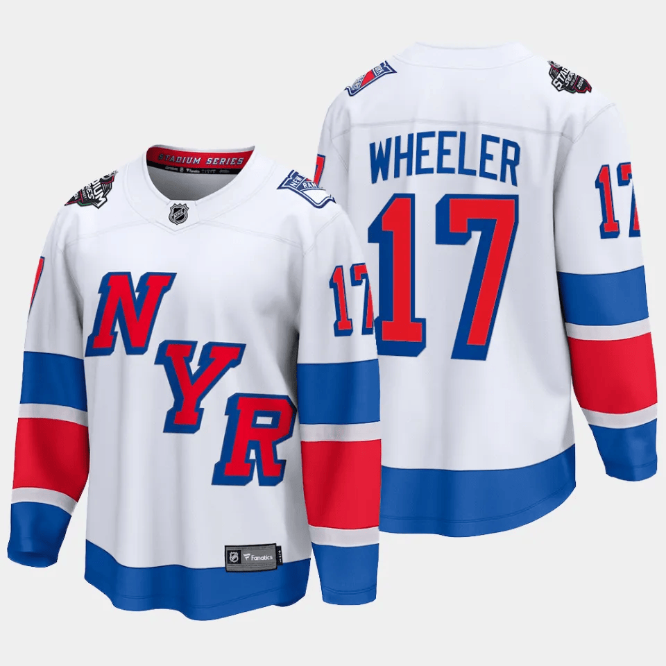 Blake Wheeler 17 New York Rangers 2024 Stadium Series Patch Breakaway Jersey - Men, White - JS837 