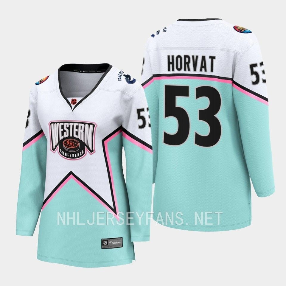 Bo Horvat 53 Vancouver Canucks 2023 All-Star Game Jersey White Equipment - JS284 