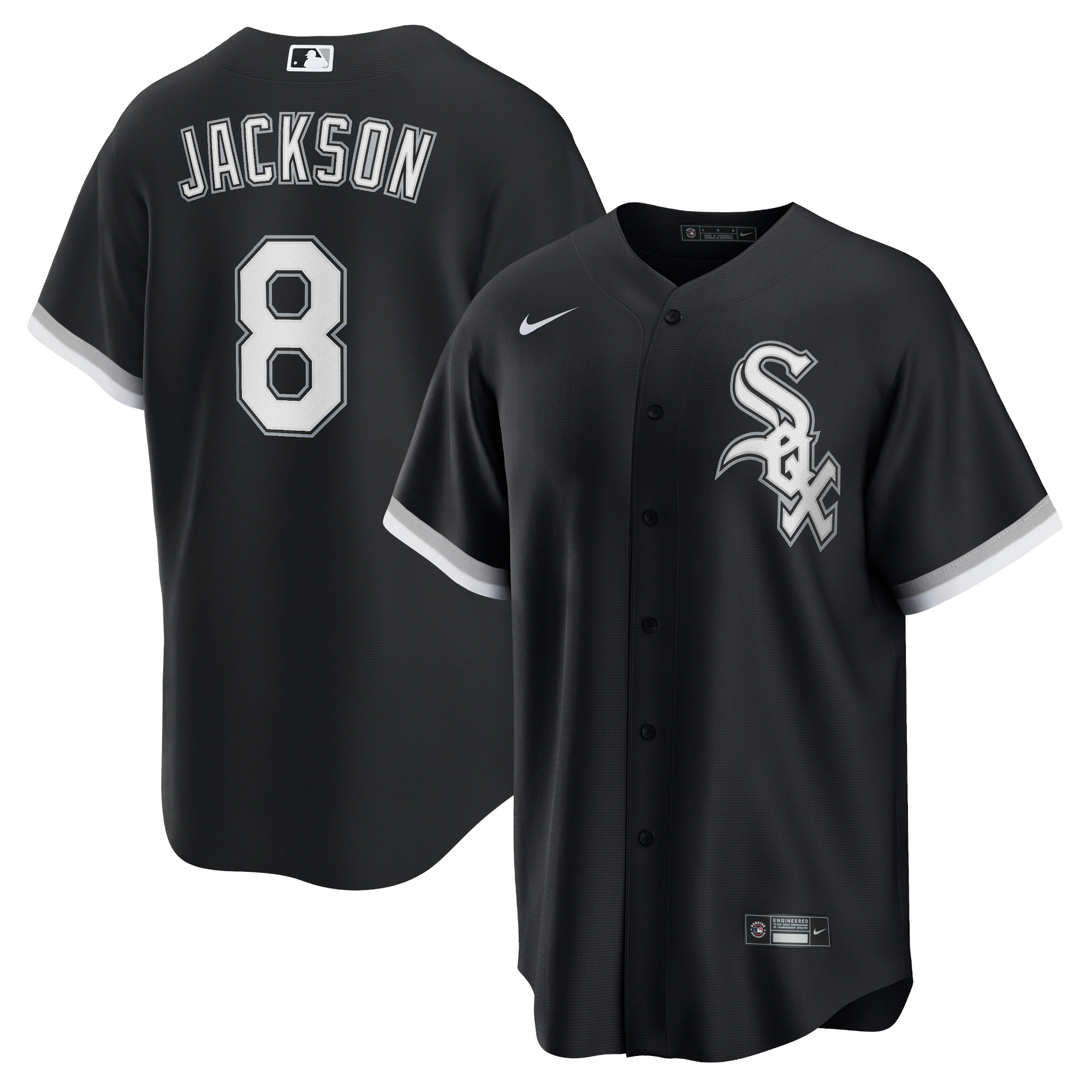 Alternative view of Bo Jackson Chicago White Sox Alternate Cooperstown Collection Replica Player Jersey - Black