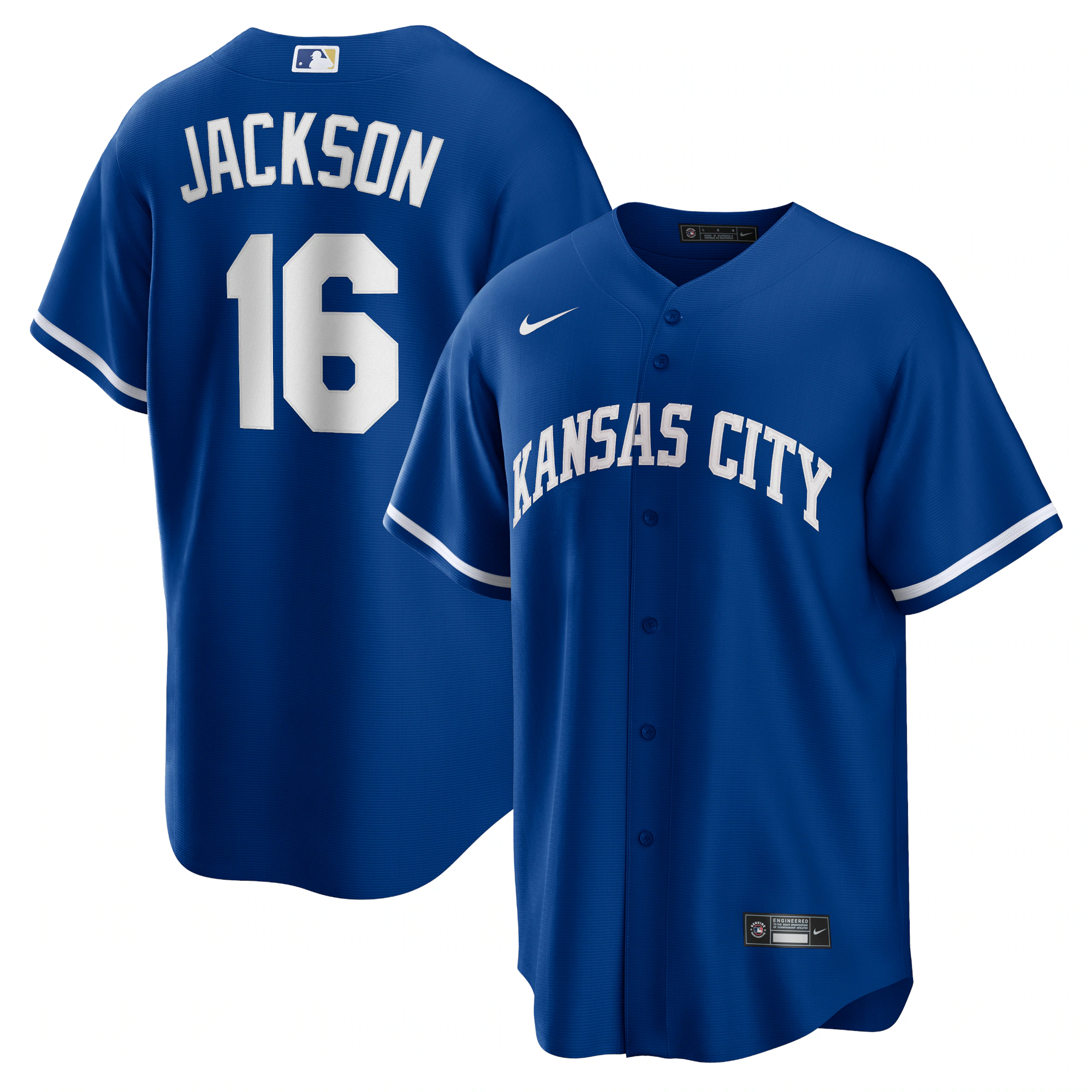 Alternative view of Bo Jackson Kansas City Royals Alternate Cooperstown Collection Replica Player Jersey – Royal
