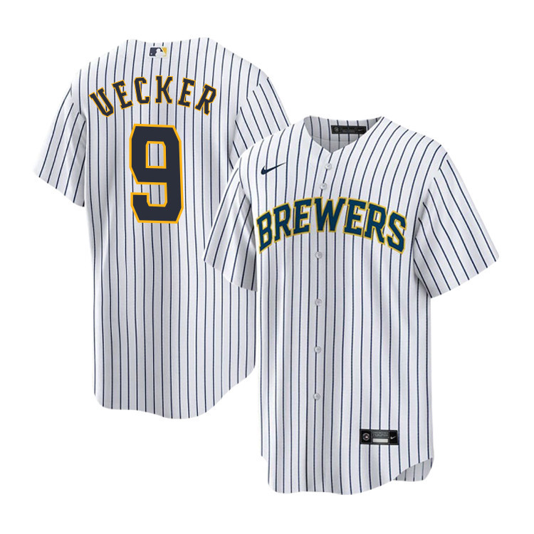Bob Uecker #9 Milwaukee Brewers Alternate Jersey - White 