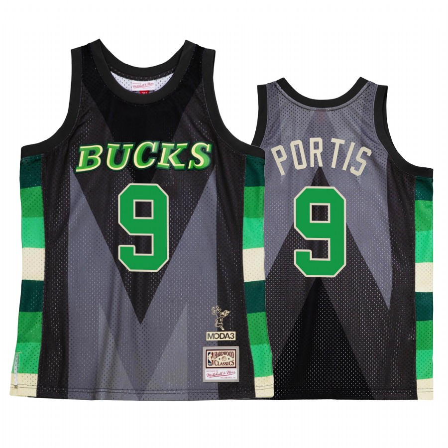 Bobby Portis 9 Milwaukee Bucks My Town Moda 3 Jersey Black - JS446 