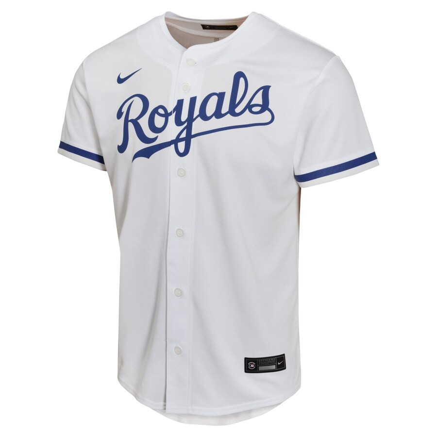 Alternative view of Bobby Witt Jr. 7 Kansas City Royals Home Game Player YOUTH Jersey - White 