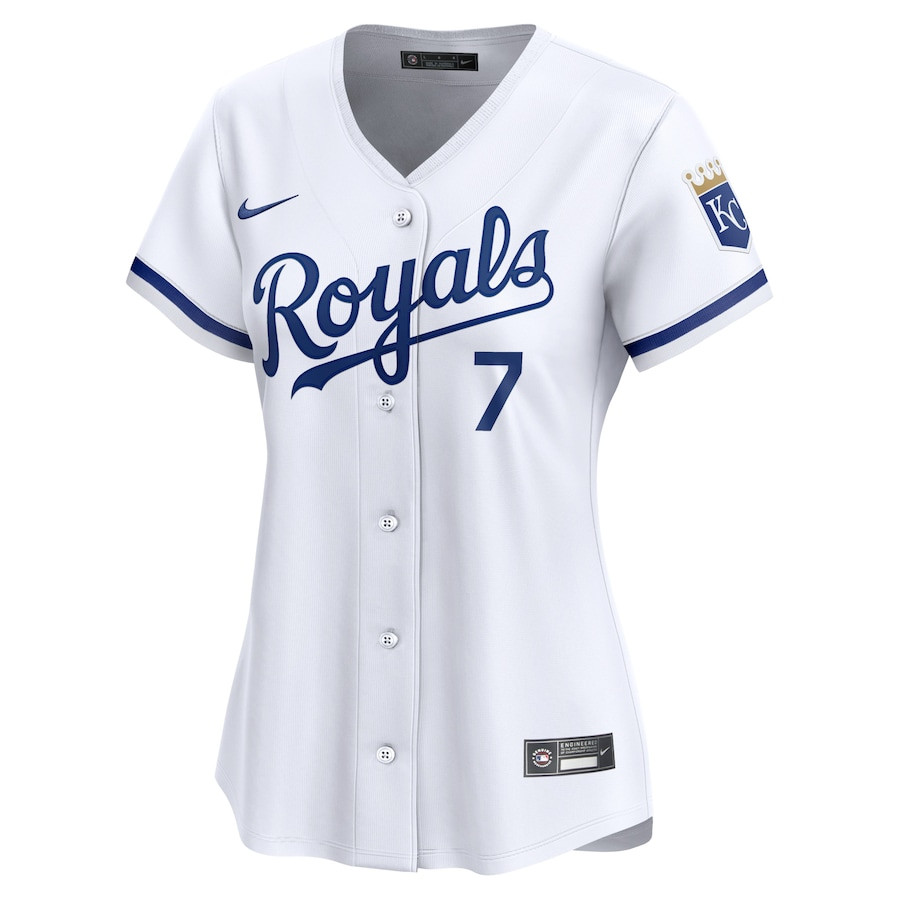 Alternative view of Bobby Witt Jr. 7 Kansas City Royals Women Home Limited Player Jersey - White 