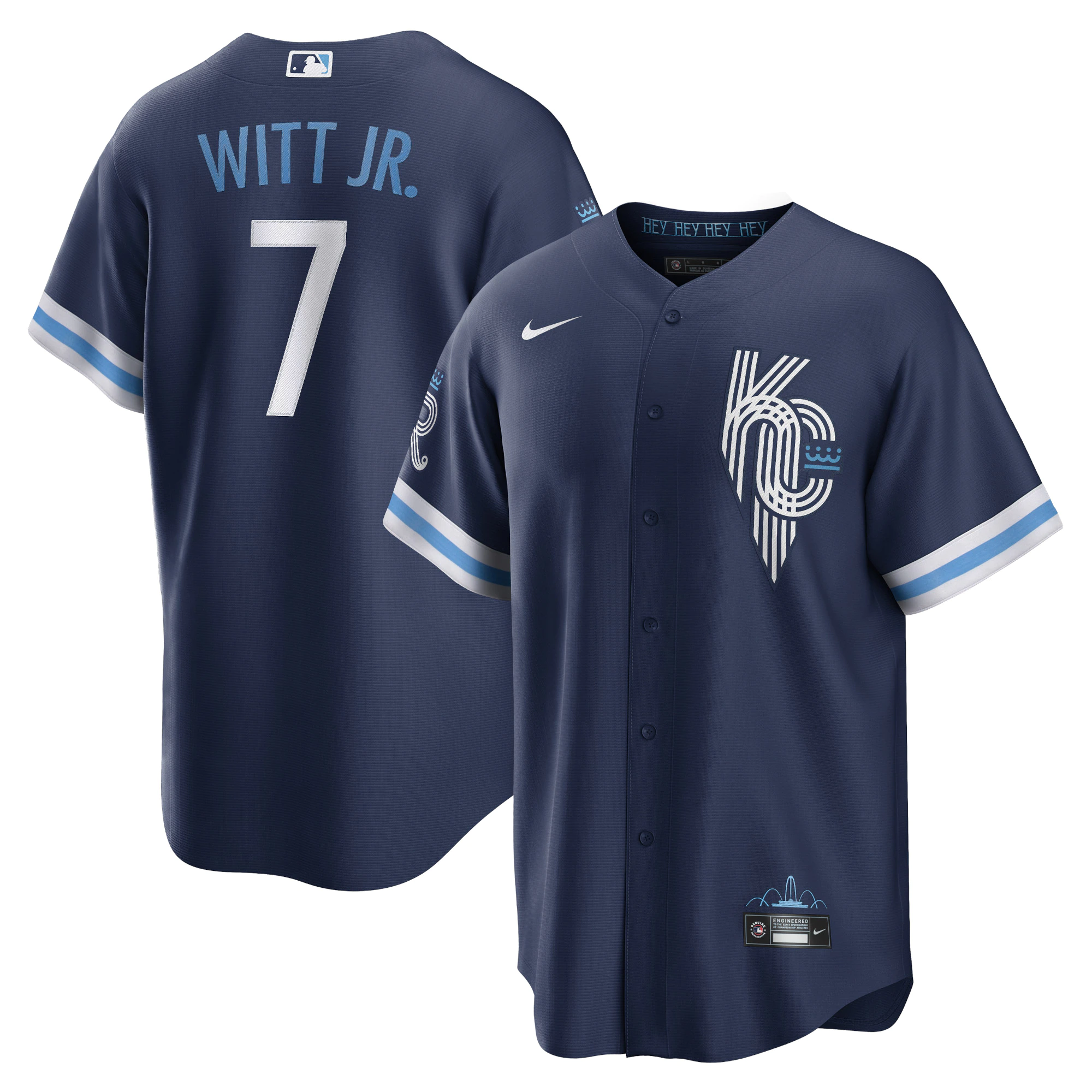 Bobby Witt Jr. Kansas City Royals 2022 City Connect Replica Player Jersey - Navy