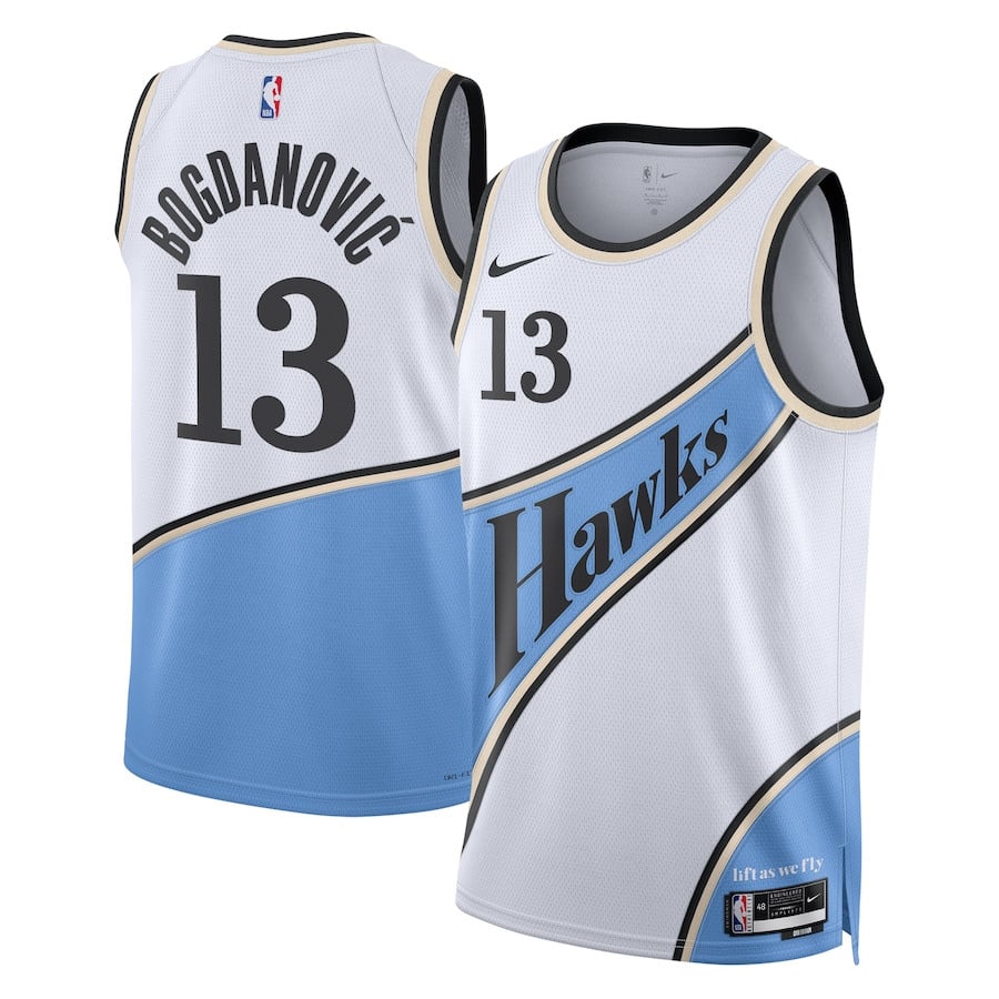 Bogdan Bogdanović 13 Atlanta Hawks Unisex 2024/25 Swingman Player Jersey - City Edition - White - JS293 