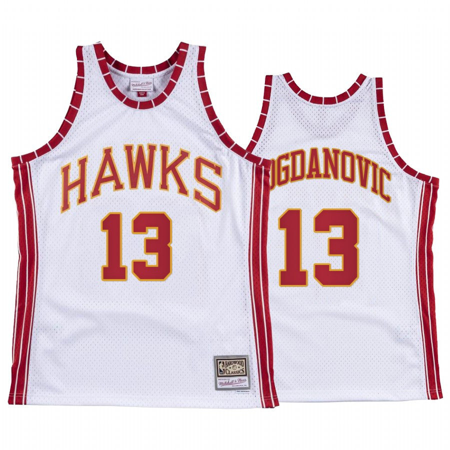 Bogdan Bogdanovic 13 Atlanta Hawks Hardwood Classics Jersey White - JS426 
