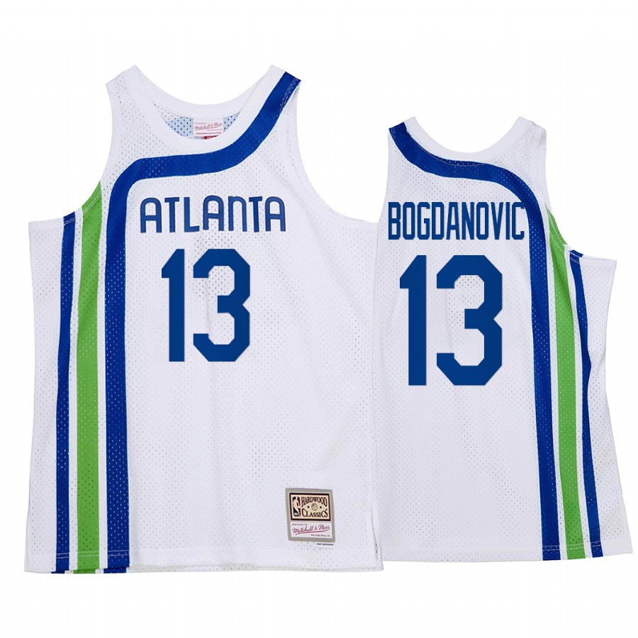 Bogdan Bogdanovic 13 Atlanta Hawks HWC Throwback Jersey White - JS879 