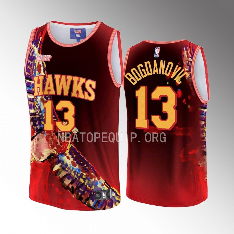 Bogdan Bogdanovic 13 Atlanta Hawks NBA & KidSuper Studios Unisex Hometown Jersey - JS559 