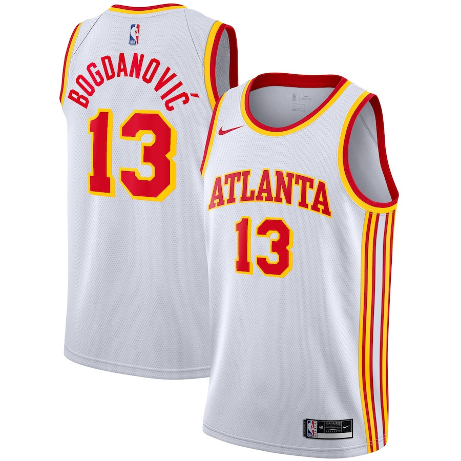Bogdan Bogdanovic 13 Atlanta Hawks Unisex Swingman Jersey - Association Edition - White - JS131 