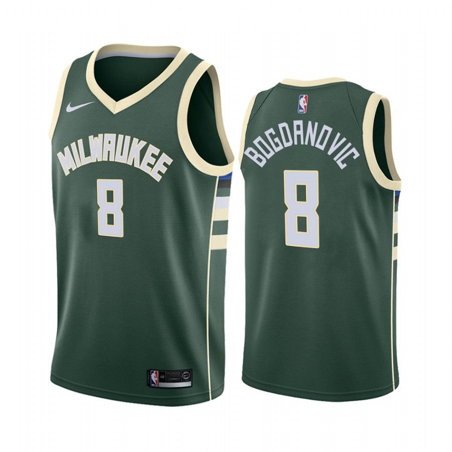 Bogdan Bogdanovic Milwaukee Bucks 2020-21 Green Icon Edition Jersey 2020 Trade