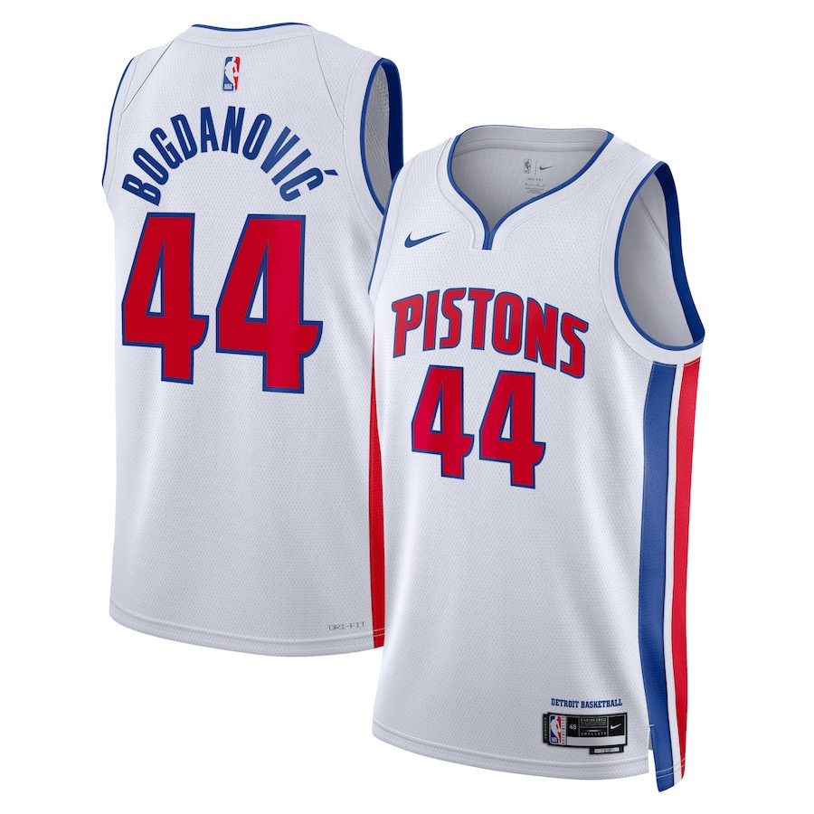 Bojan Bogdanović 44 Detroit Pistons Unisex Swingman Jersey - Association Edition - White - JS176 