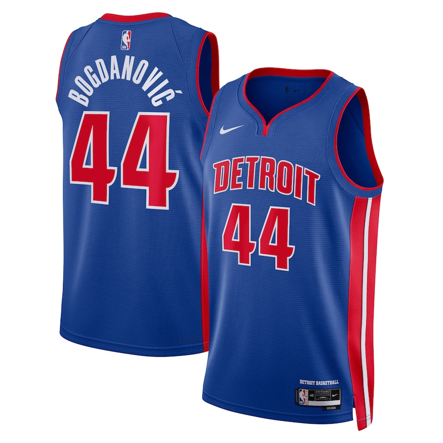 Bojan Bogdanović 44 Detroit Pistons Unisex Swingman Jersey - Icon Edition - Blue - JS243 