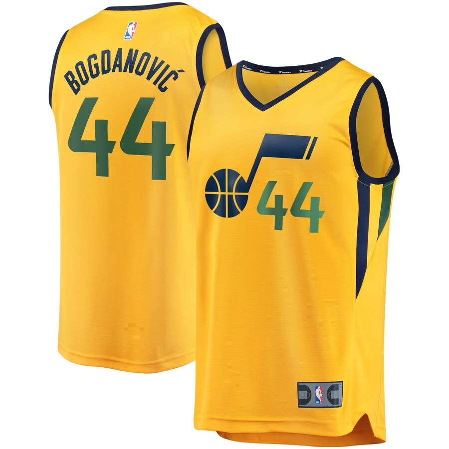 Bojan Bogdanovic Utah Jazz Fanatics Branded Fast Break Replica Jersey Gold - Statement Edition