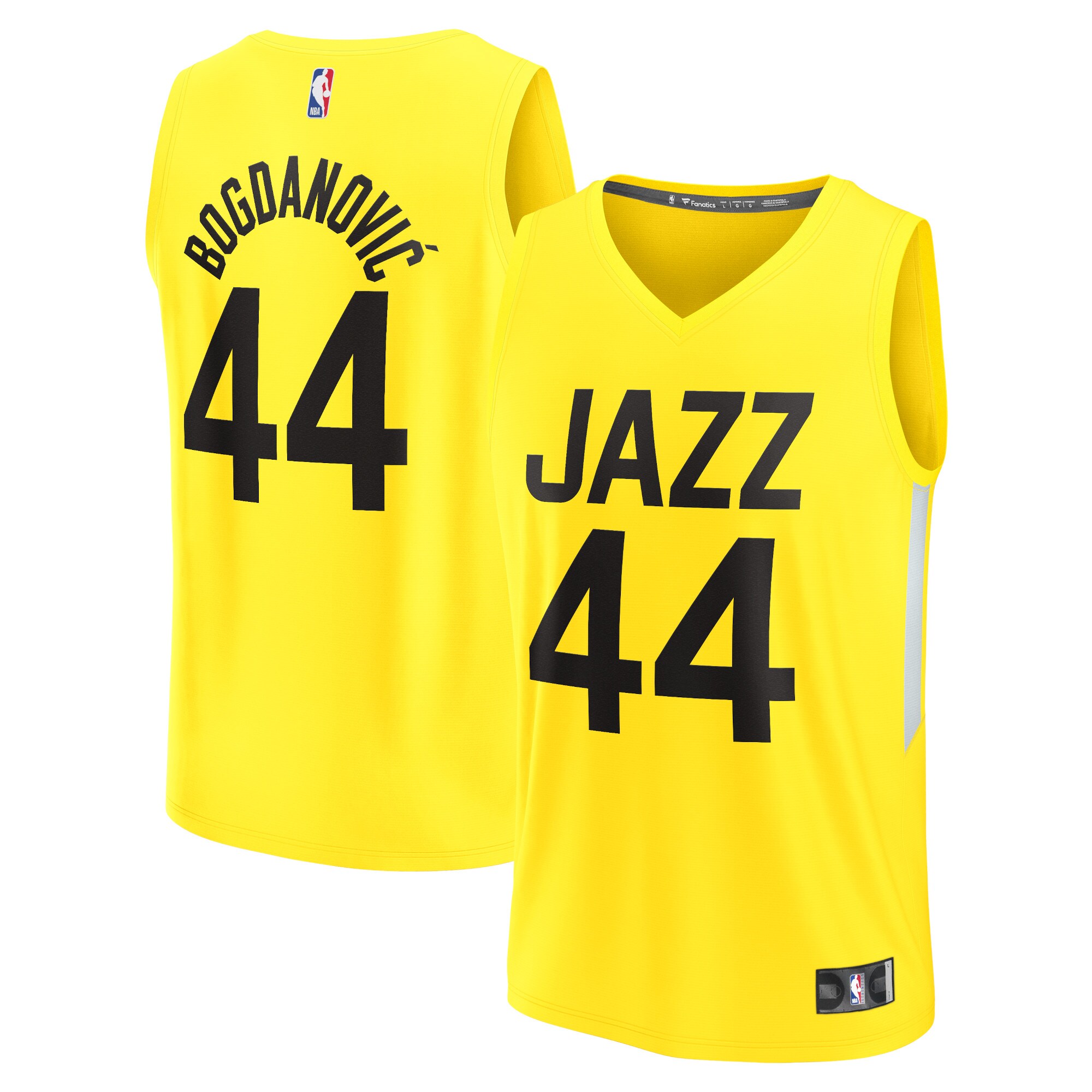 Bojan Bogdanovic Utah Jazz Fanatics Fast Break Replica Jersey - Icon Edition - Yellow