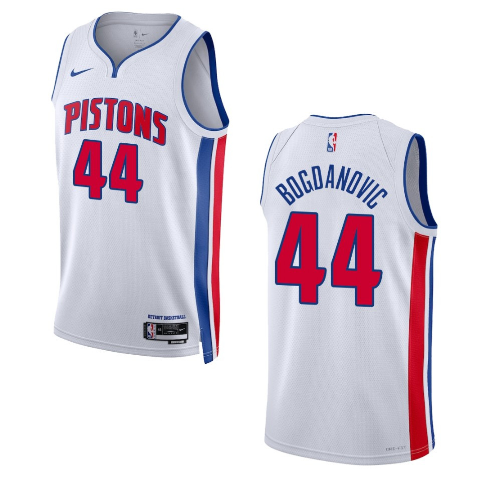 Bojan Bogdanovic White Association Edition 2022-23 Detroit Pistons Swingman Jersey