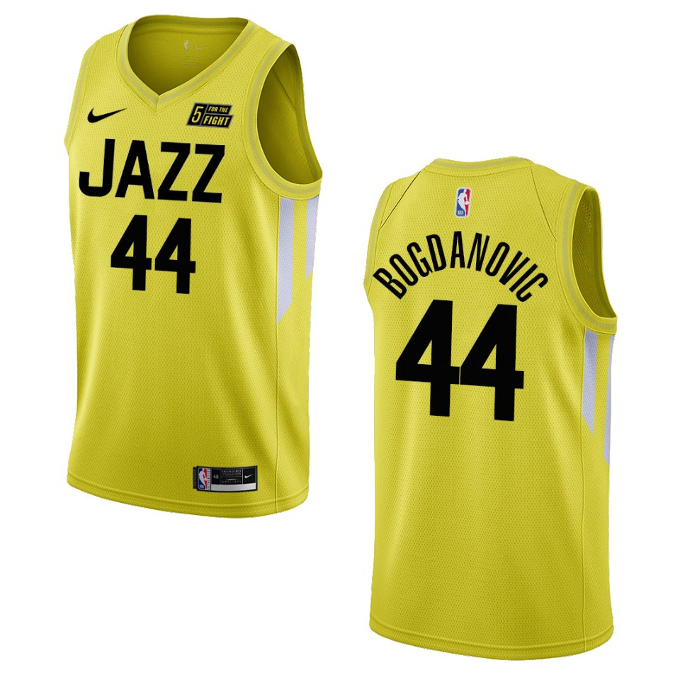 Bojan Bogdanovic Yellow Icon Edition 2022-23 Utah Jazz Swingman Jersey