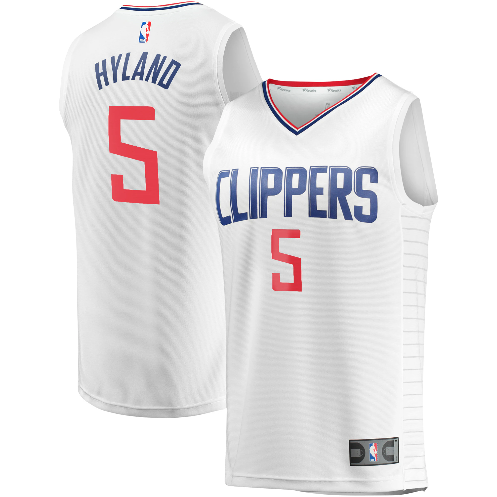 Bones Hyland La Clippers Fanatics Branded Fast Break Player Jersey - Association Edition - White