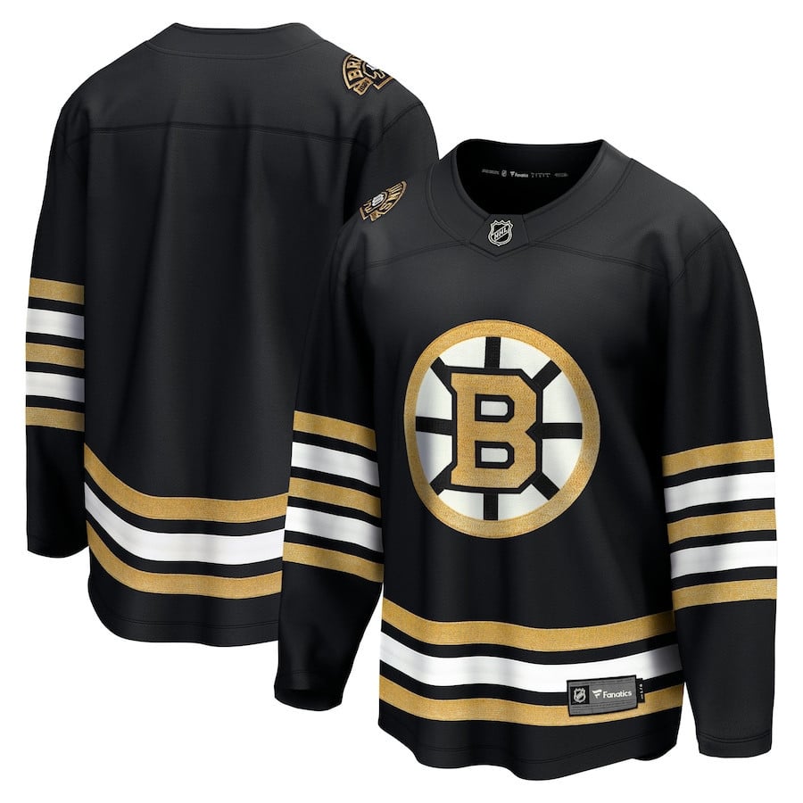 Boston Bruins 100th Anniversary Premier Breakaway Jersey - Black - JS675 