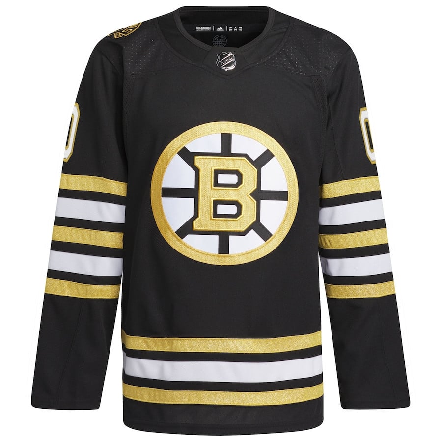 Alternative view of Boston Bruins 100th Anniversary Primegreen Custom Jersey - Men, Black - JS706 