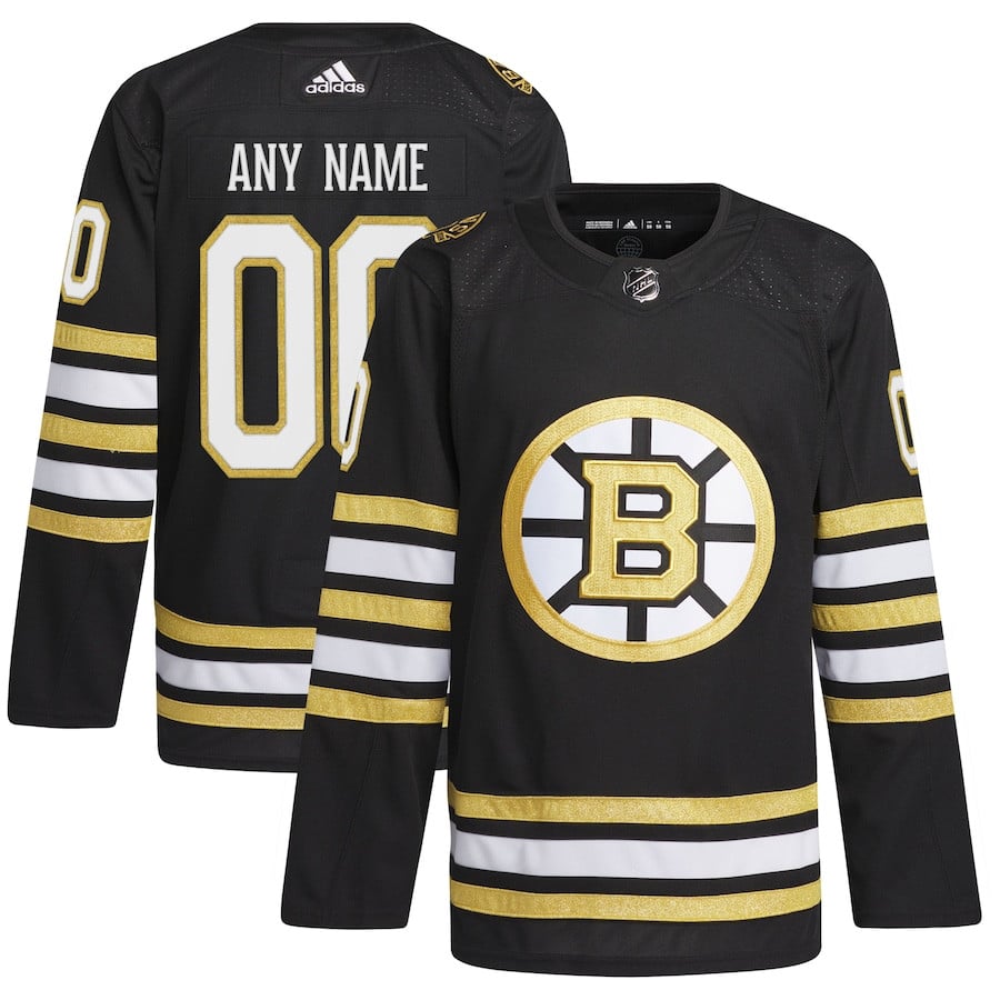 Boston Bruins 100th Anniversary Primegreen Custom Men Jersey - Black - JS203 