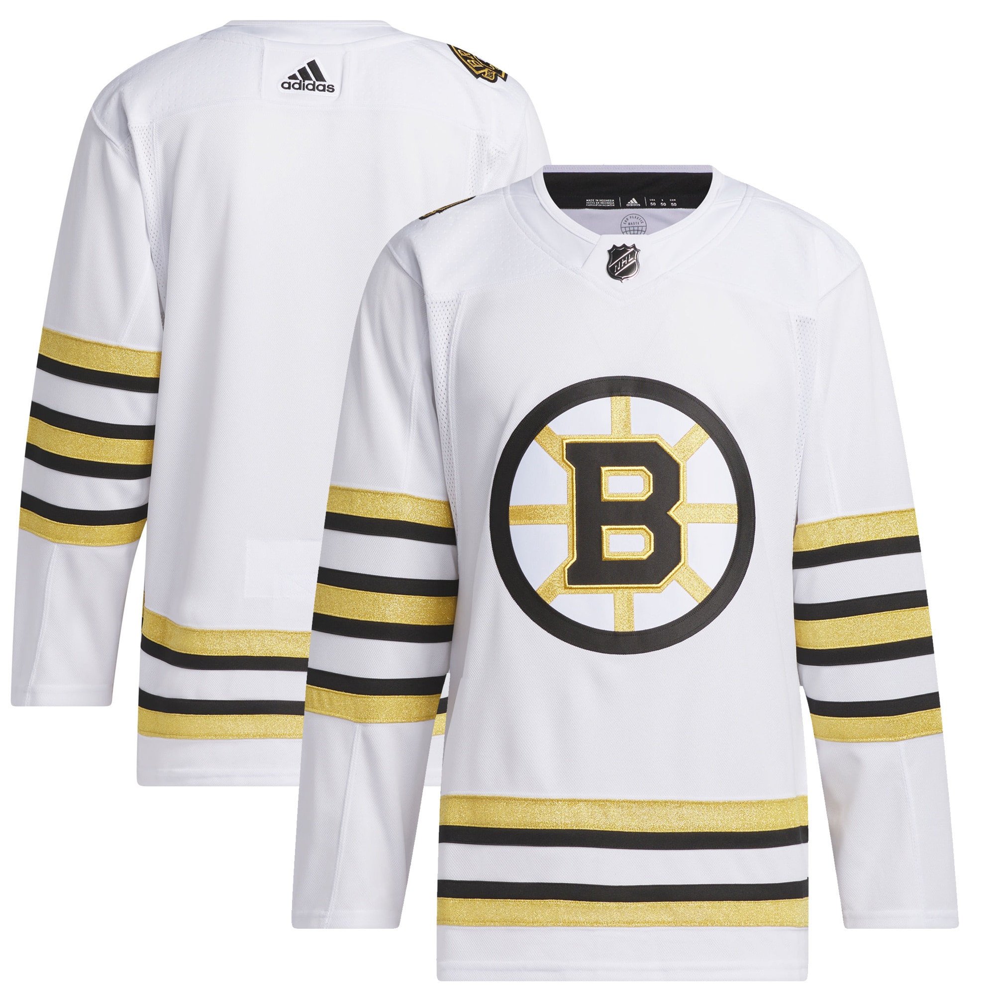 Boston Bruins 100th Anniversary Primegreen Jersey - Men, White - JS352 