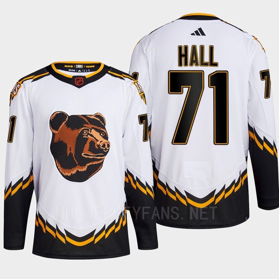Boston Bruins 2022 Reverse Retro 2.0 Taylor Hall 71 White Primegreen Jersey Men's - JS934 