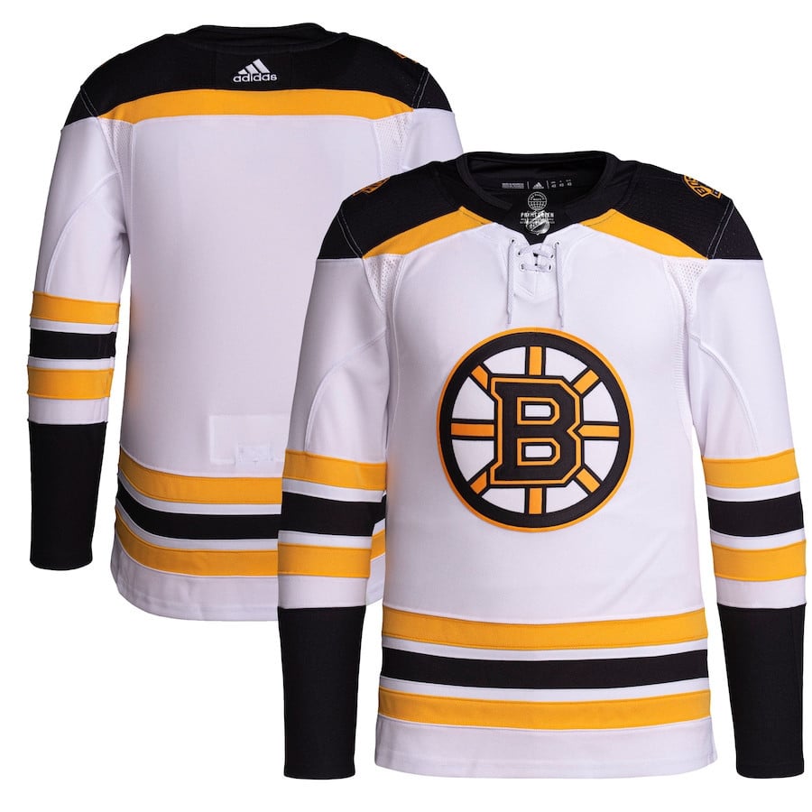 Boston Bruins Away Primegreen Jersey - Men, White - JS656 
